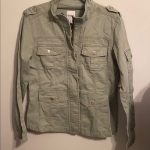 Army green zip up jacket size medium